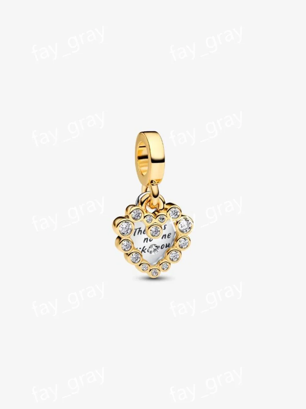 Pandora Sparkling Heart Double Dangle Charm